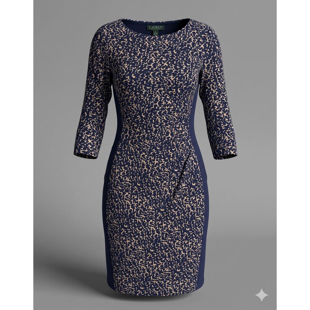 Lauren‎ Ralph Lauren Womens 8 Quiet Luxury Office Siren Tailored Sheath Dress